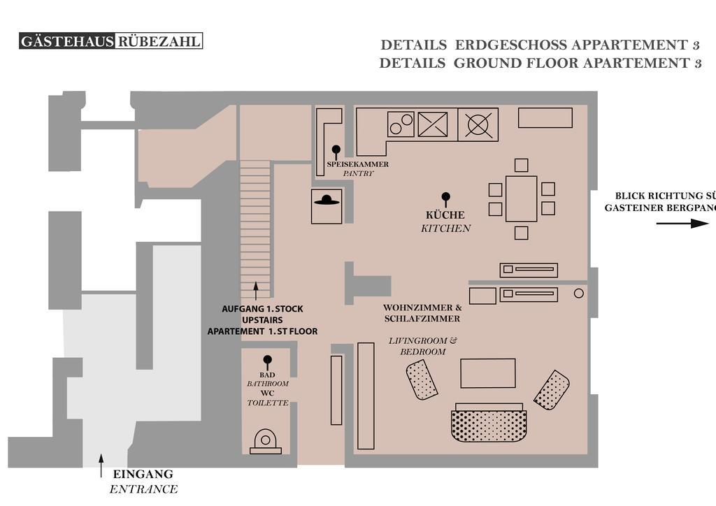 Gaestehaus Ruebezahl Bad Hofgastein Rum bild